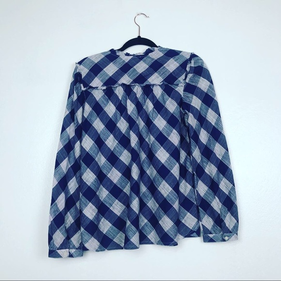 NWT William Rast  Buttoned Blue Western Blouse S - Picture 2 of 8